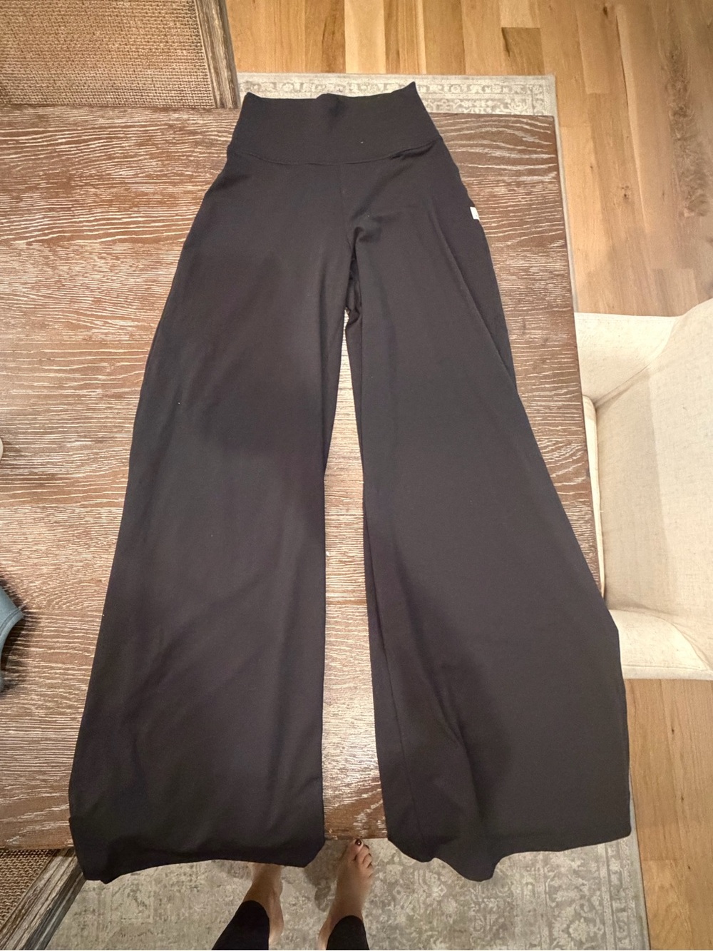 Vuori Wide Leg Black Yoga Pants - Women's High Waist
